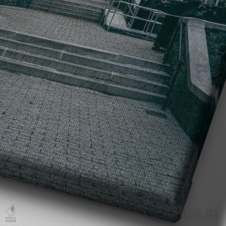 تابلو معماری دانشگاه سیسیانوای (شهر نیویورک) اثر جان بیلوس - نمای نزدیک بافت بوم