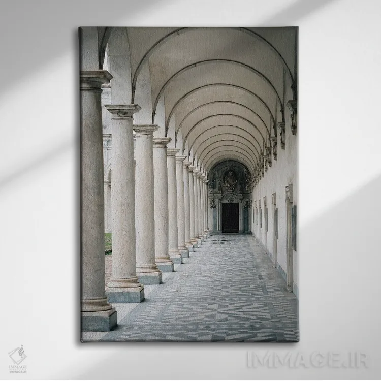 تابلو صومعه و موزه سن مارتینو (ایتالیا) اثر جان بیلوس - نمای روبهرو روی دیوار