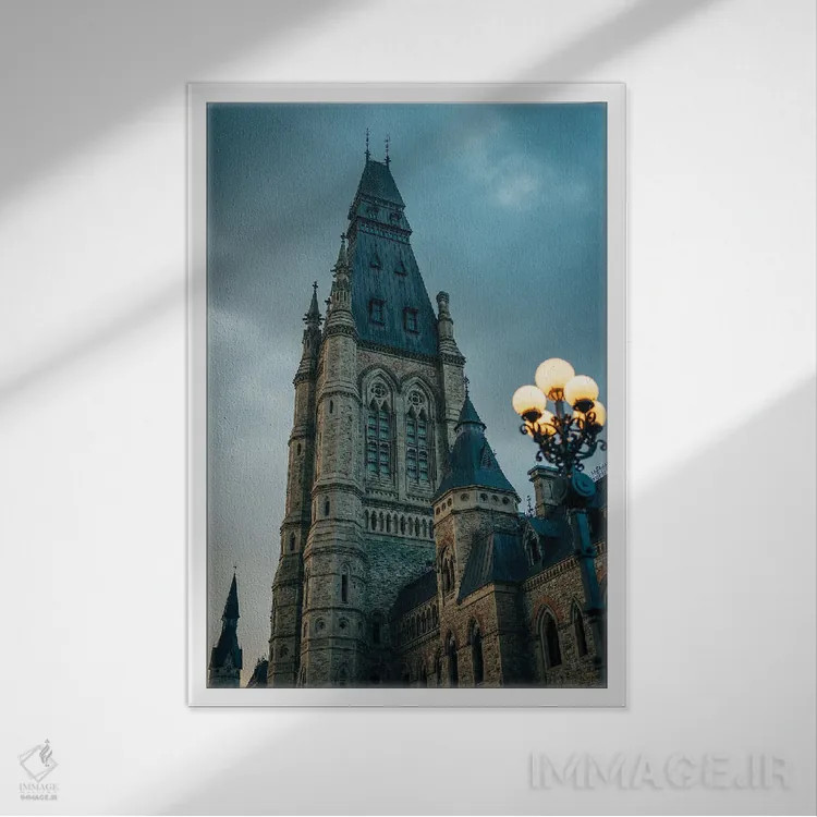 تابلو Ottawa,بخش مرکزی، اتاوا اثر جان بیلوس - نمای قابدار سفید