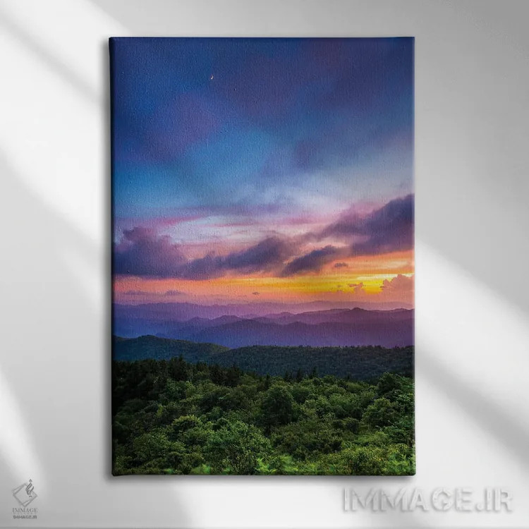 تابلو چشمانداز کوهستانهای کووی II اثر جان بیلوس - نمای روبهرو روی دیوار