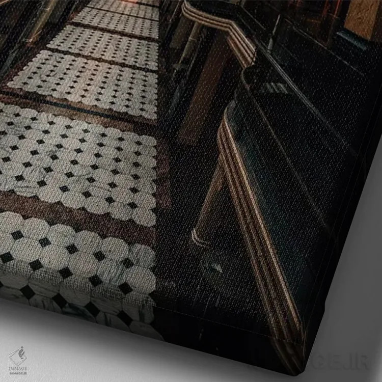 تابلو راهرو I اثر جان بیلوس - نمای نزدیک بافت بوم