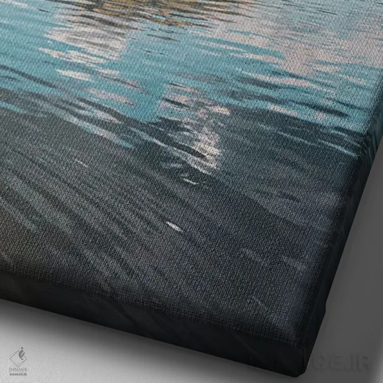 تابلو برکه دایسی اثر جان بیلوس - نمای نزدیک بافت بوم