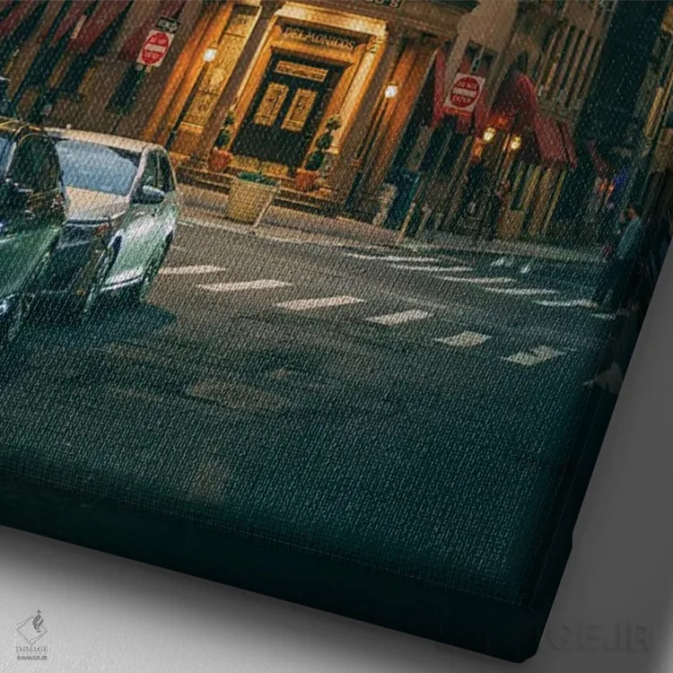 تابلو Fidi,رستوران دلمونیکو، فیدی (منطقه مالی نیویورک) اثر جان بیلوس - نمای نزدیک بافت بوم