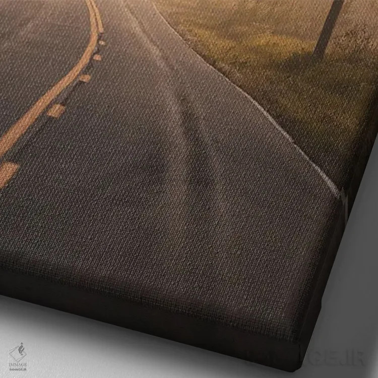 تابلو لوبک مهآلود اثر جان بیلوس - نمای نزدیک بافت بوم