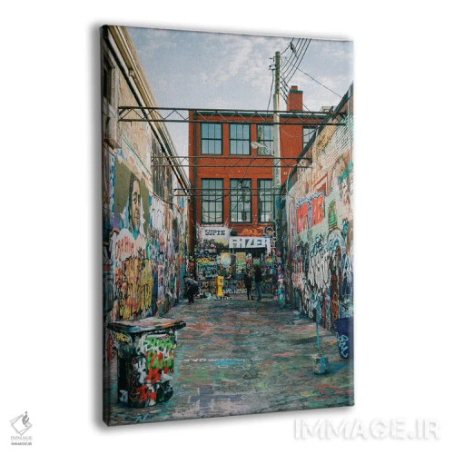 تابلو Baltimore,کوچه گرافیتی، بالتیمور اثر جان بیلوس - نمای پرسپکتیو محصول