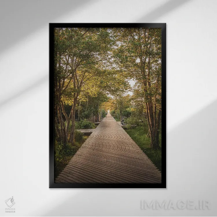 تابلو پیادهروی اقیانوس اطلس اثر جان بیلوس - نمای قابدار مشکی