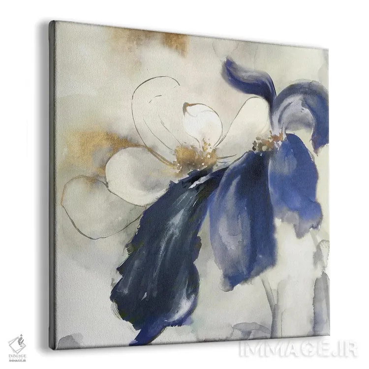 تابلو شکوفههای آبی II اثر الکس بلک - نمای پرسپکتیو محصول