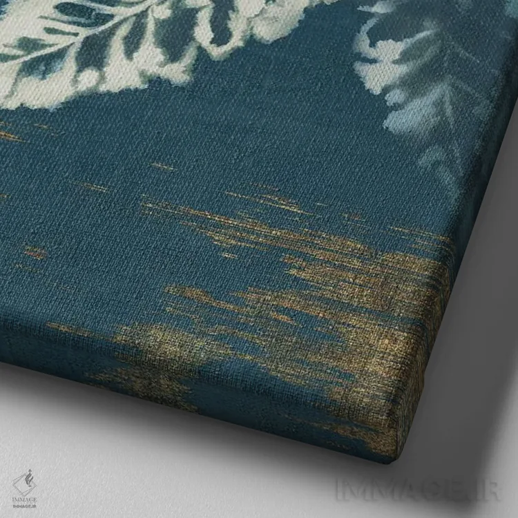 تابلو سرخس تای دای I (پارچه رنگی) اثر الکس بلک - نمای نزدیک بافت بوم