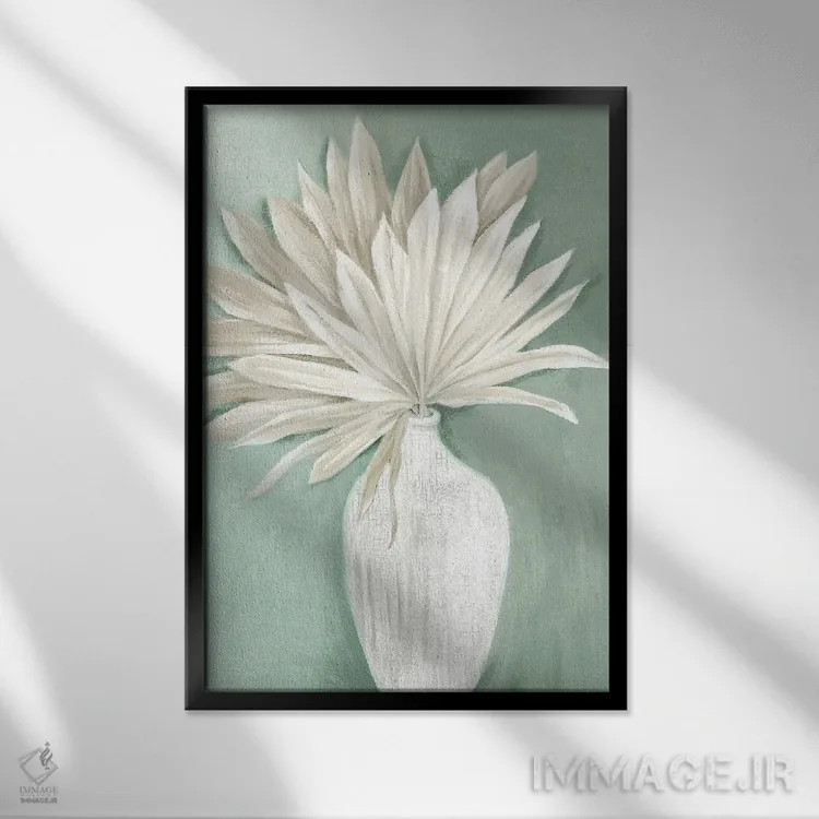 تابلو نخلهای خشک بوهوی شنی II اثر الکس بلک - نمای قابدار مشکی