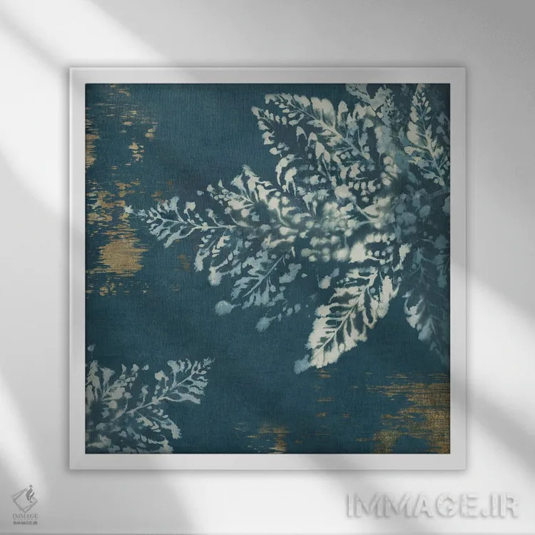 تابلو سرخس تای دای I (پارچه رنگی) اثر الکس بلک - نمای قابدار سفید