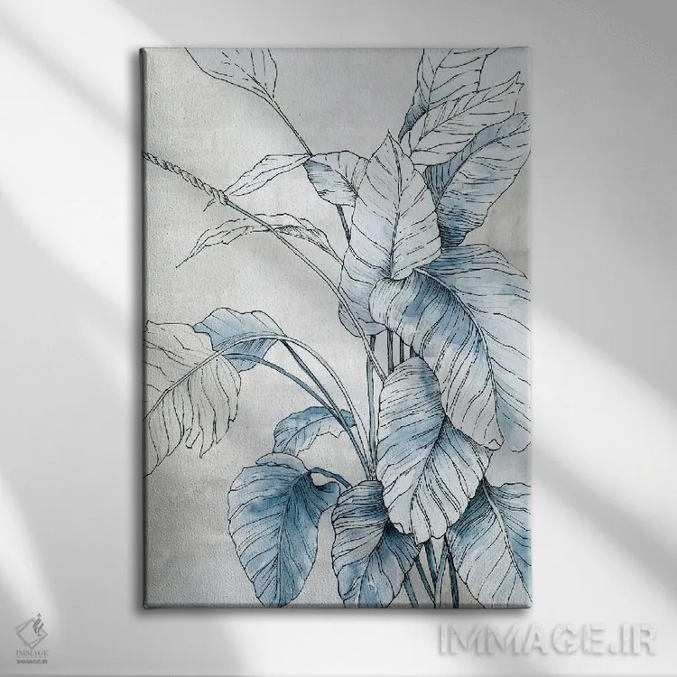 تابلو هارمونی آبی اثر الکس بلک - نمای روبهرو روی دیوار