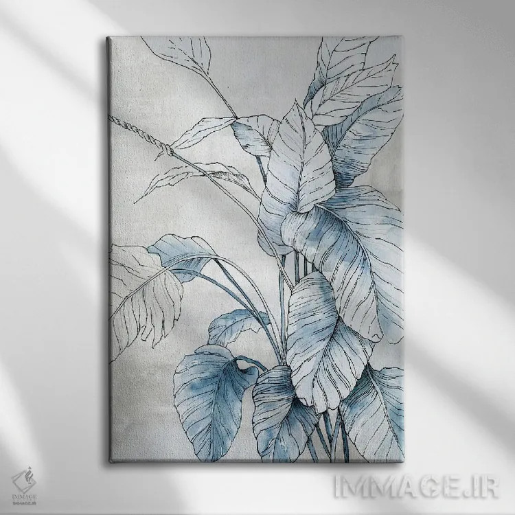 تابلو هارمونی آبی اثر الکس بلک - نمای روبهرو روی دیوار