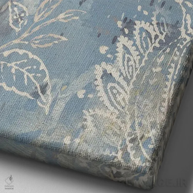 تابلو طرح مزرعه تویل I (پارچه سنتی فرانسوی) اثر الکس بلک - نمای نزدیک بافت بوم