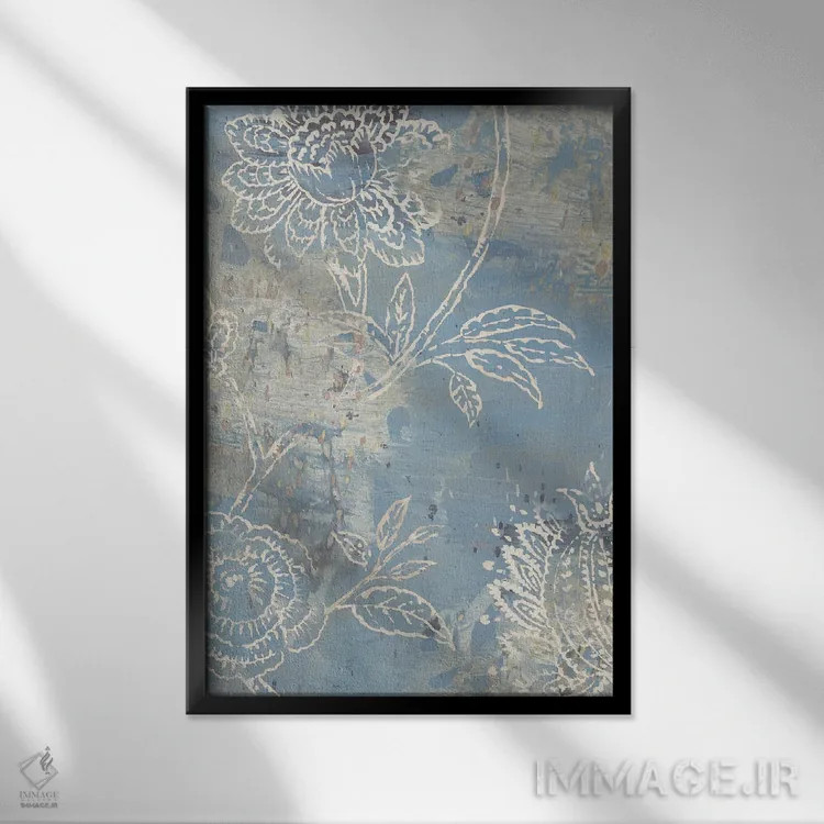 تابلو طرح مزرعه تویل I (پارچه سنتی فرانسوی) اثر الکس بلک - نمای قابدار مشکی