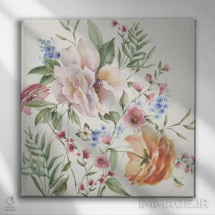 تابلو دشت گلها اثر الکس بلک - نمای روبهرو روی دیوار