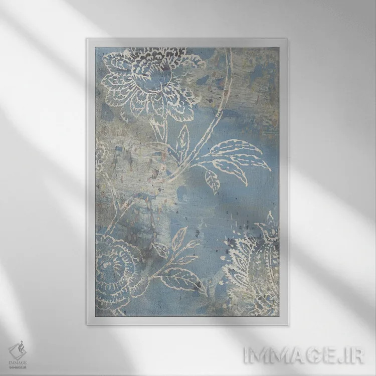 تابلو طرح مزرعه تویل I (پارچه سنتی فرانسوی) اثر الکس بلک - نمای قابدار سفید