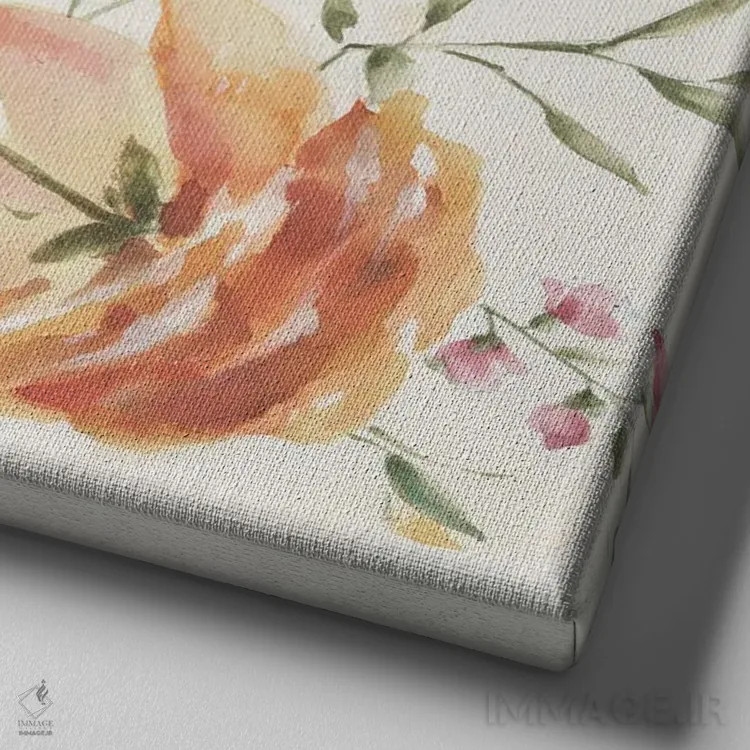 تابلو دشت گلها اثر الکس بلک - نمای نزدیک بافت بوم