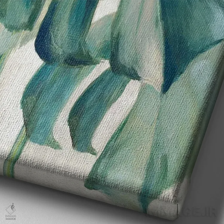 تابلو سمفونی جنگل I اثر الکس بلک - نمای نزدیک بافت بوم