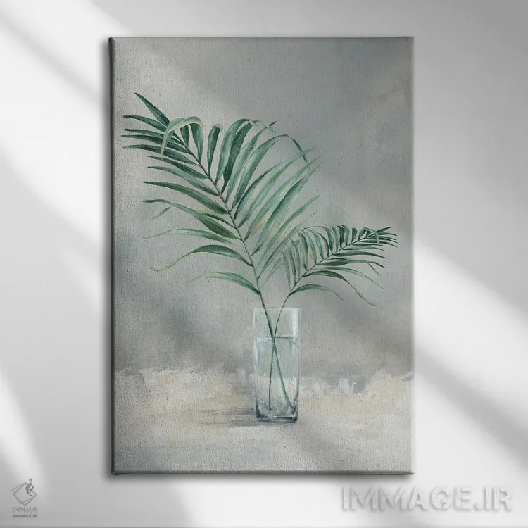 تابلو برگها در لیوان I اثر الکس بلک - نمای روبهرو روی دیوار