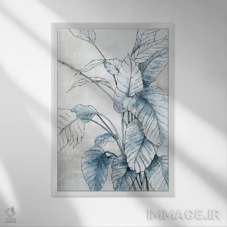 تابلو هارمونی آبی اثر الکس بلک - نمای قابدار سفید