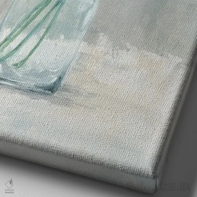 تابلو برگها در لیوان II اثر الکس بلک - نمای نزدیک بافت بوم