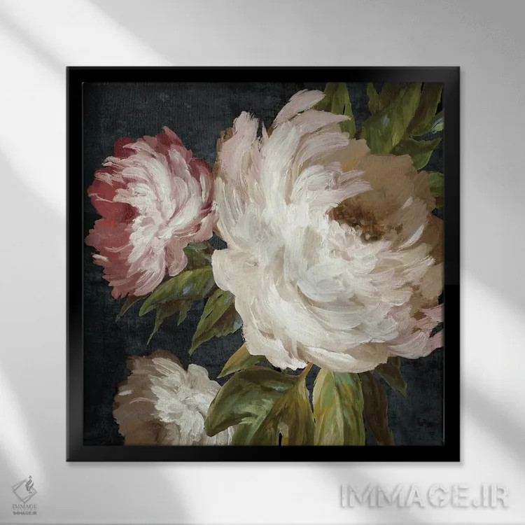 تابلو شور و شوق گلهای کلاسیک I اثر الکس بلک - نمای قابدار مشکی