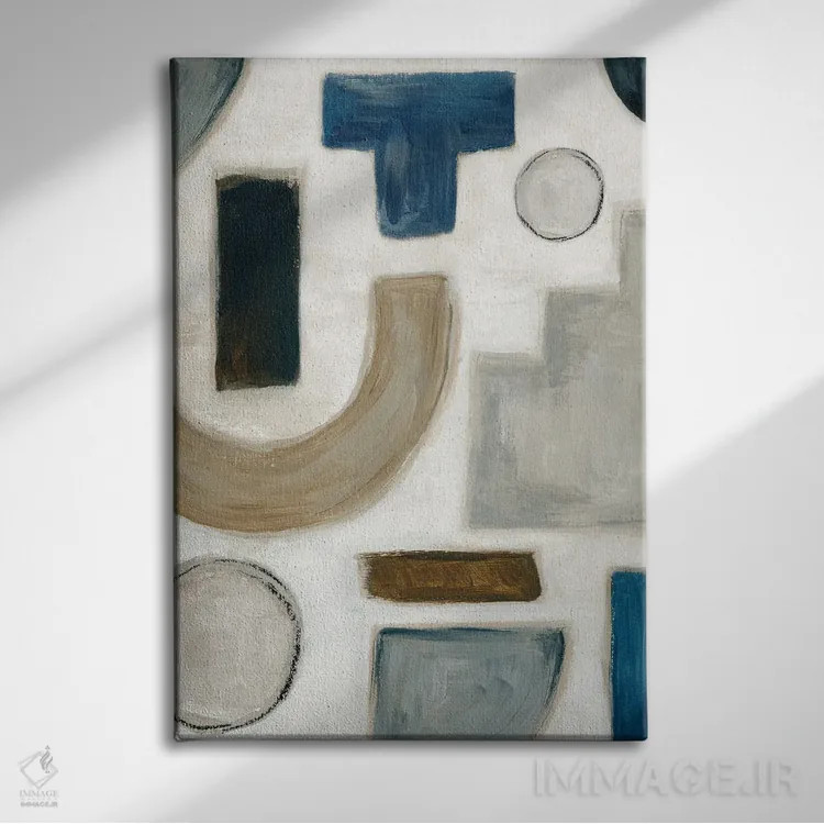 تابلو رقص رنگ آبی II اثر الکس بلک - نمای روبهرو روی دیوار