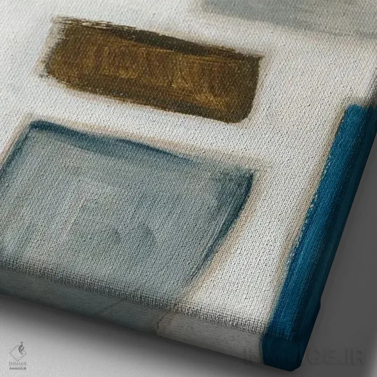تابلو رقص رنگ آبی II اثر الکس بلک - نمای نزدیک بافت بوم