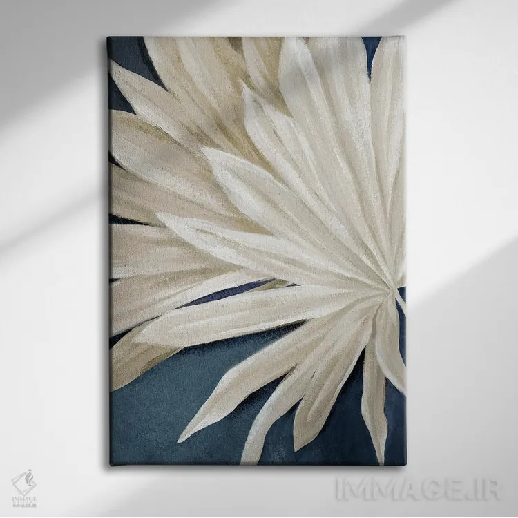 تابلو نخل خشک آبی I اثر الکس بلک - نمای روبهرو روی دیوار