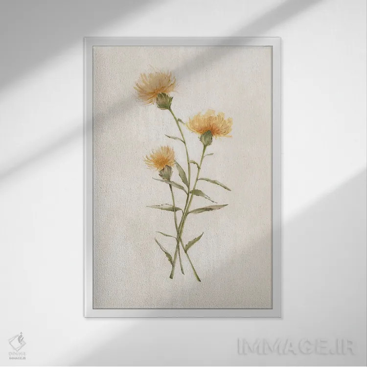 تابلو گیاهان وحشی III اثر الکس بلک - نمای قابدار سفید