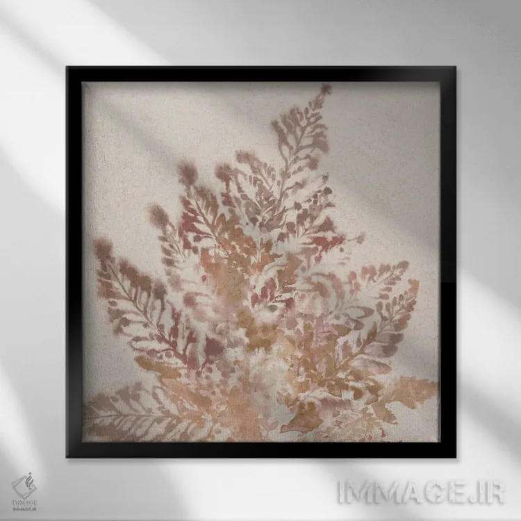 تابلو سرخس مرجانی II اثر الکس بلک - نمای قابدار مشکی