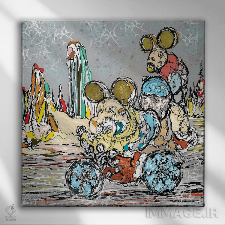 تابلو سفر خانوادگی اثر جی.بلو استودیو (استودیو هنری) - نمای روبهرو روی دیوار