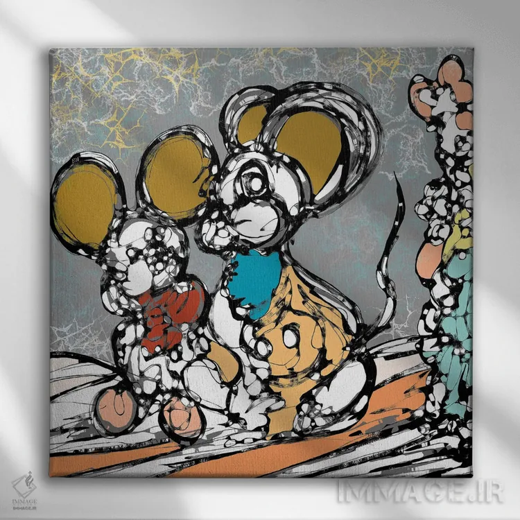 تابلو شادی بهار اثر جی.بلو استودیو (استودیو هنری) - نمای روبهرو روی دیوار