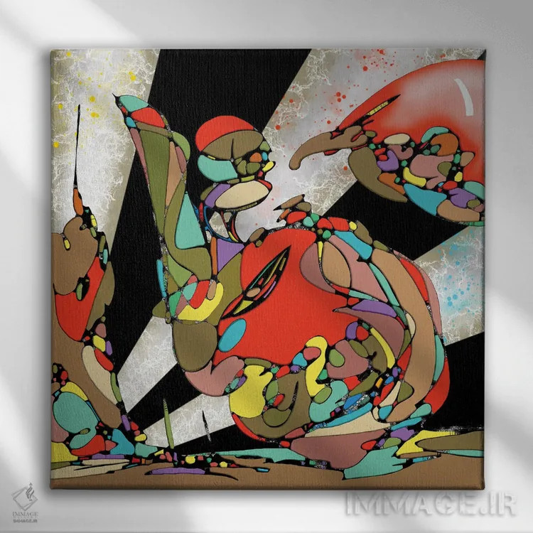 تابلو پرندگان جنگلی اثر جی.بلو استودیو (استودیو هنری) - نمای روبهرو روی دیوار