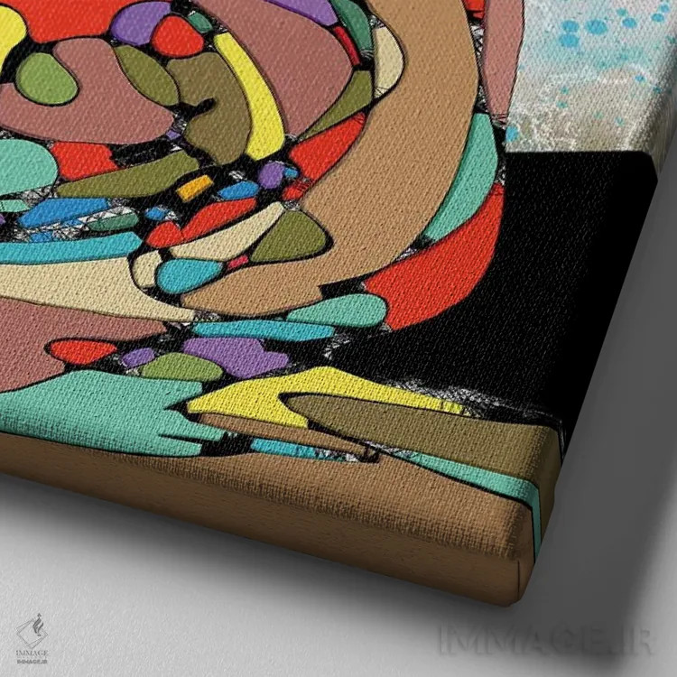 تابلو پرندگان جنگلی اثر جی.بلو استودیو (استودیو هنری) - نمای نزدیک بافت بوم