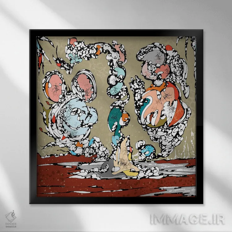 تابلو آرزو کن اثر جی.بلو استودیو (استودیو هنری) - نمای قابدار مشکی