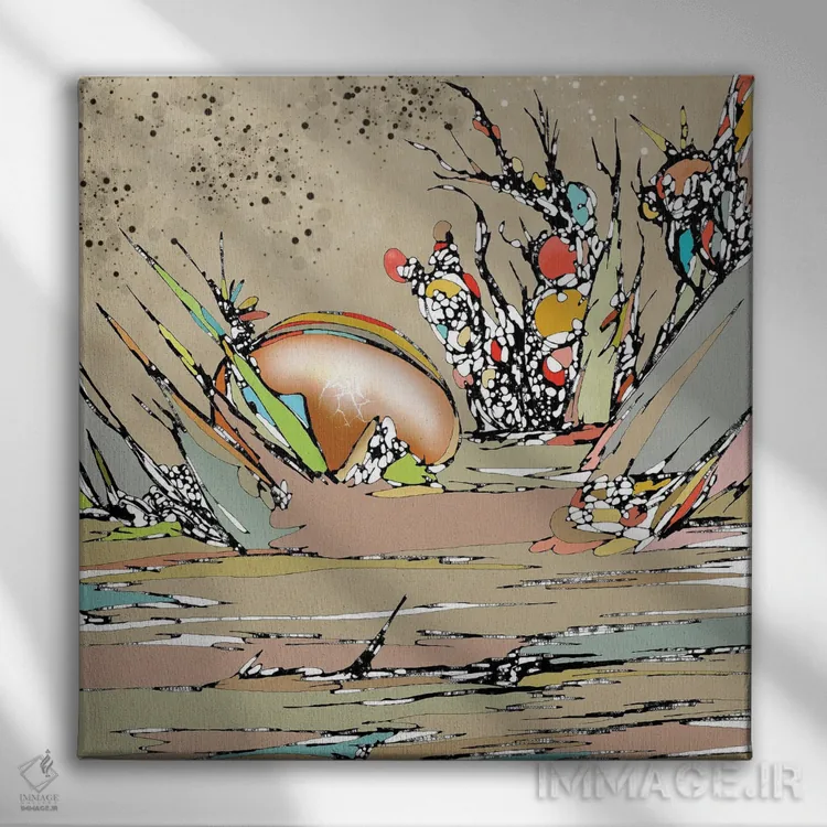 تابلو جای آرام اثر جی.بلو استودیو (استودیو هنری) - نمای روبهرو روی دیوار