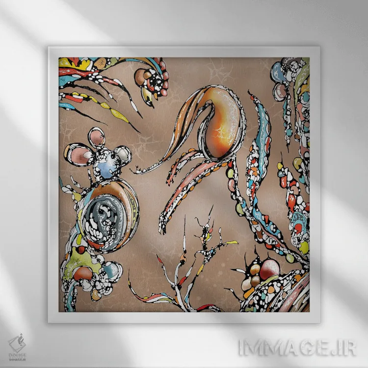 تابلو باغ جادویی اثر جی.بلو استودیو (استودیو هنری) - نمای قابدار سفید