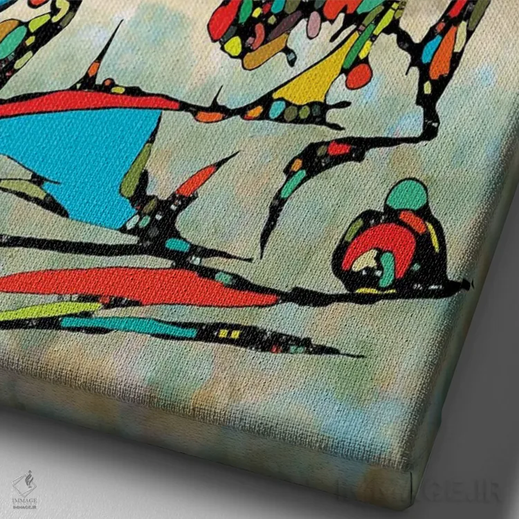 تابلو ذهن باز اثر جی.بلو استودیو (استودیو هنری) - نمای نزدیک بافت بوم