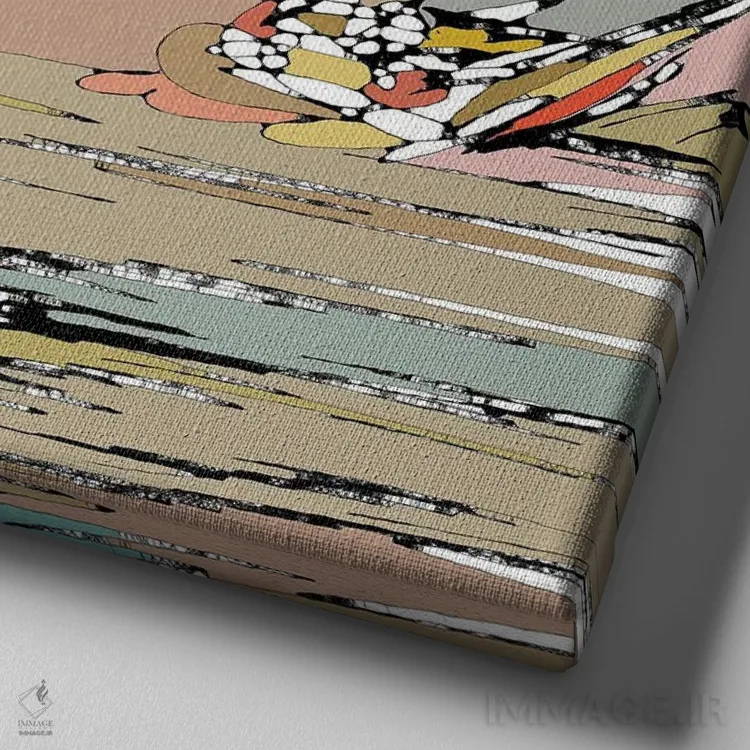 تابلو جای آرام اثر جی.بلو استودیو (استودیو هنری) - نمای نزدیک بافت بوم