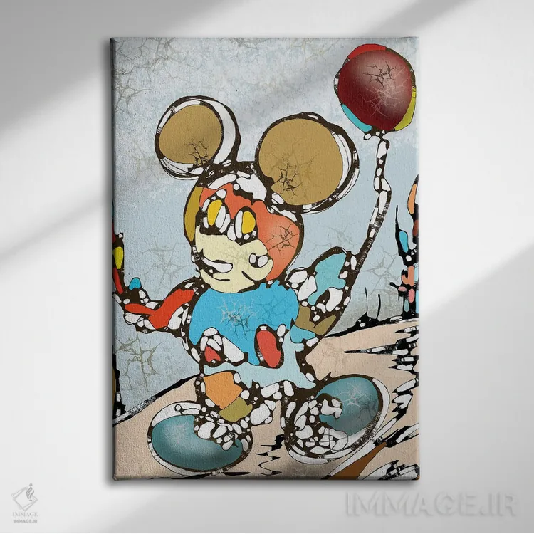 تابلو قدمزدن در نمایشگاه اثر جی.بلو استودیو (استودیو هنری) - نمای روبهرو روی دیوار