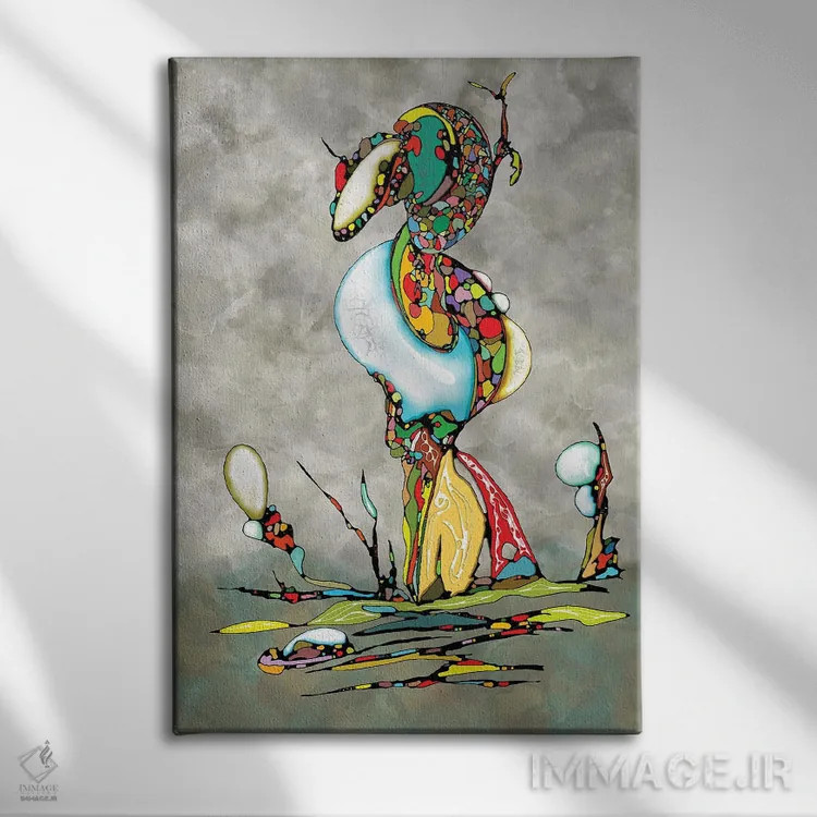 تابلو تولد نور اثر جی.بلو استودیو (استودیو هنری) - نمای روبهرو روی دیوار