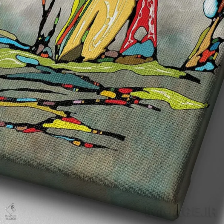 تابلو تولد نور اثر جی.بلو استودیو (استودیو هنری) - نمای نزدیک بافت بوم