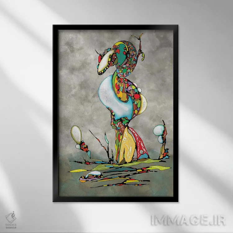 تابلو تولد نور اثر جی.بلو استودیو (استودیو هنری) - نمای قابدار مشکی