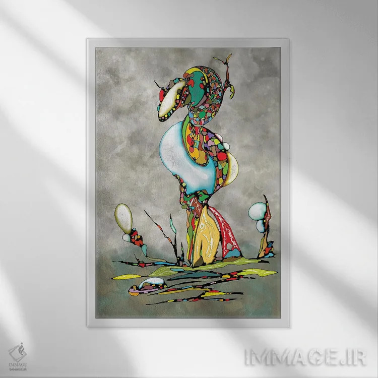 تابلو تولد نور اثر جی.بلو استودیو (استودیو هنری) - نمای قابدار سفید