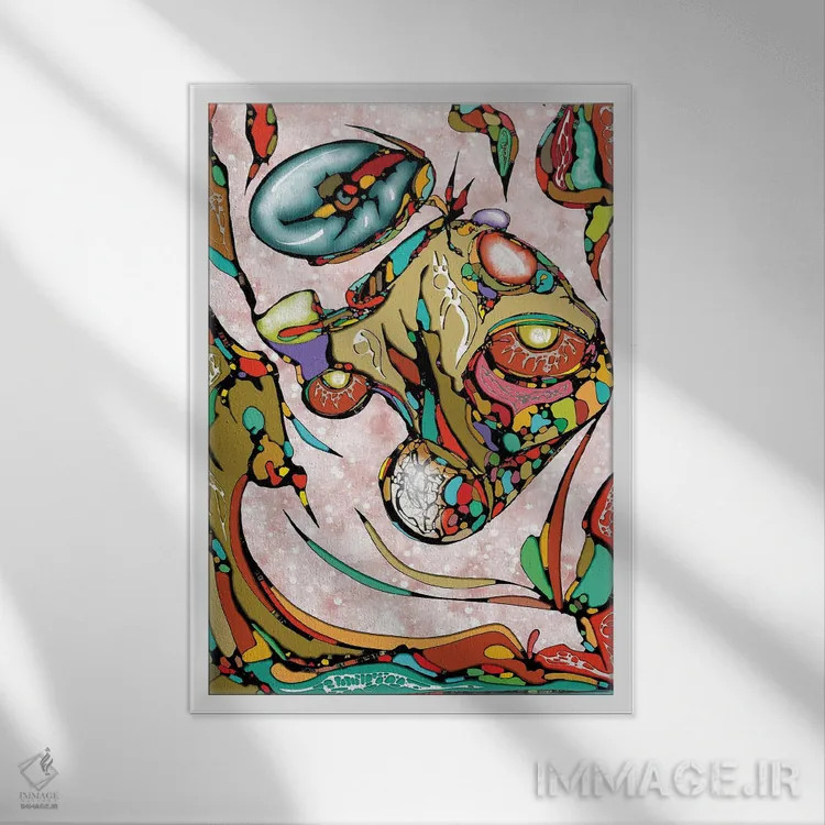 تابلو چهرهٔ هزاران (تعدد) اثر جی.بلو استودیو (استودیو هنری) - نمای قابدار سفید