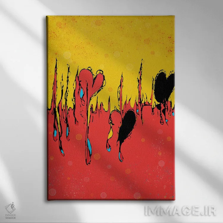 تابلو ضربآهنگ اثر جی.بلو استودیو (استودیو هنری) - نمای روبهرو روی دیوار