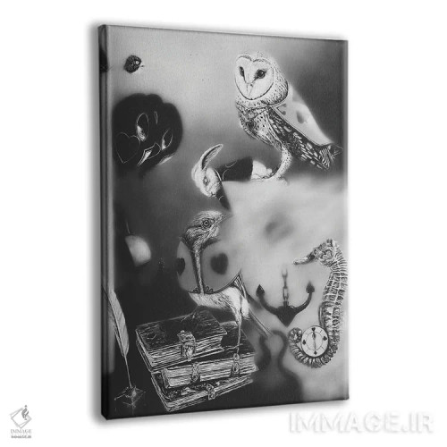 تابلو کلید دنیای شگفتانگیز (سیاه و سفید) اثر جی.بلو استودیو (استودیو هنری) - نمای پرسپکتیو محصول