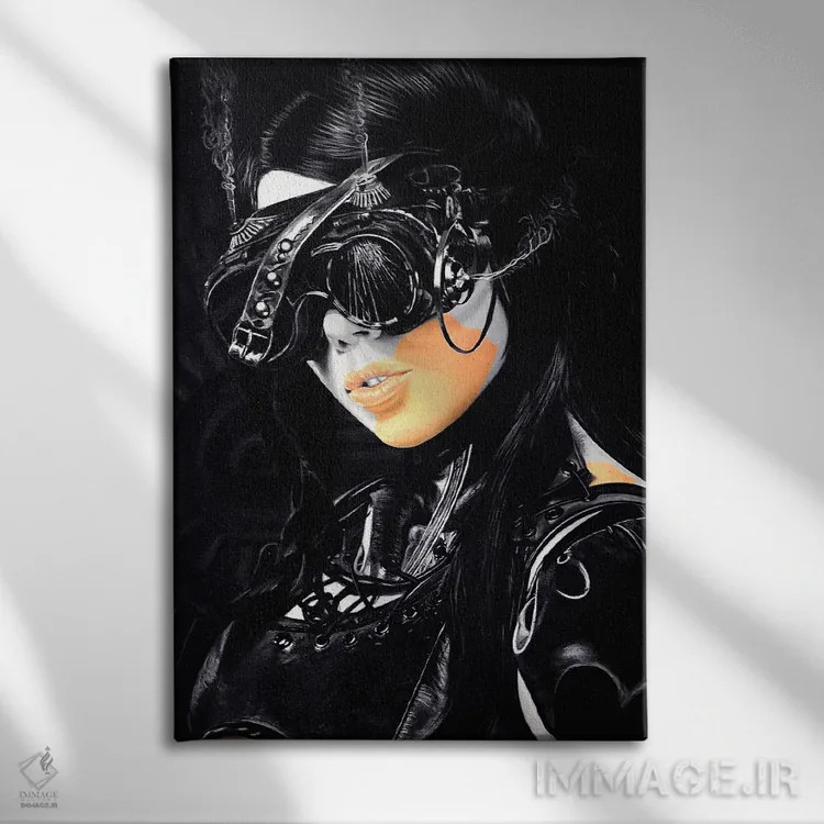 تابلو دختر استیمپانک II (سبک فانتزی) اثر جی.بلو استودیو (استودیو هنری) - نمای روبهرو روی دیوار