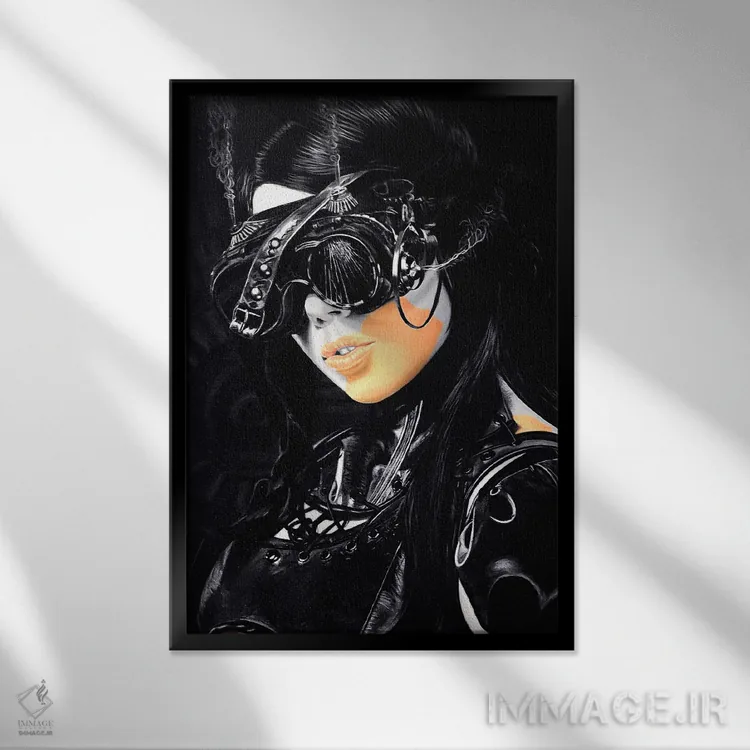 تابلو دختر استیمپانک II (سبک فانتزی) اثر جی.بلو استودیو (استودیو هنری) - نمای قابدار مشکی